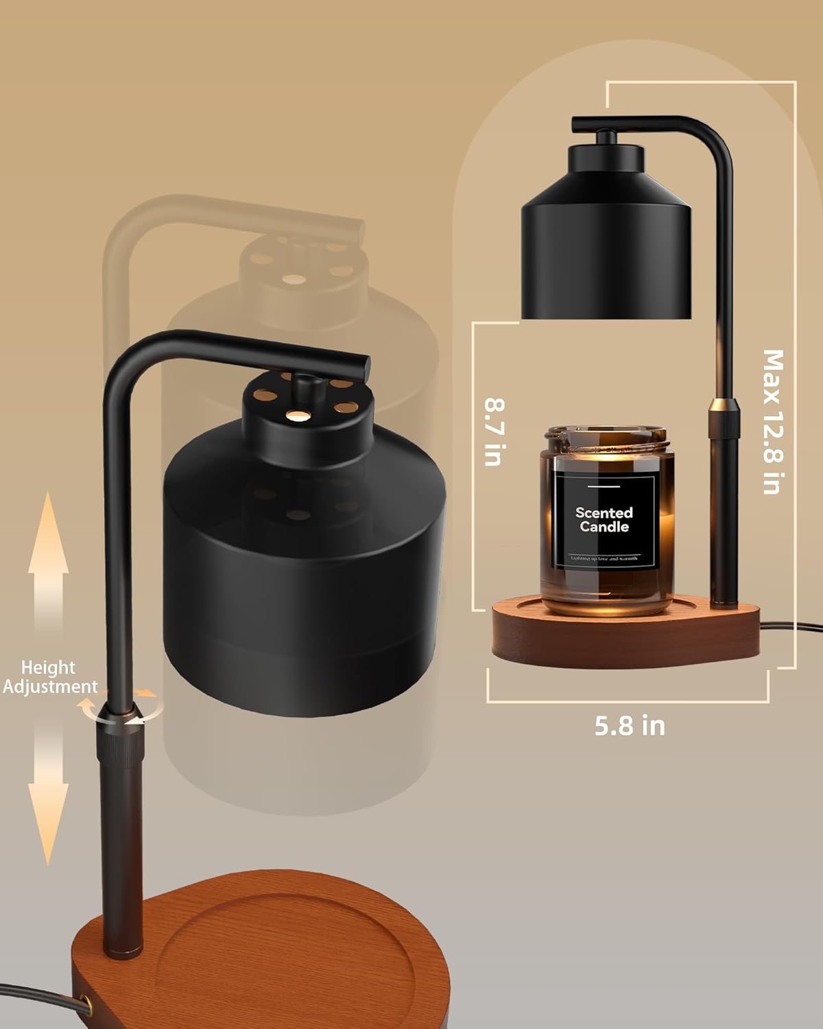 Cozmara Candle Warmer Lamp with Timer, Home Decor Birthday Gifts for Women