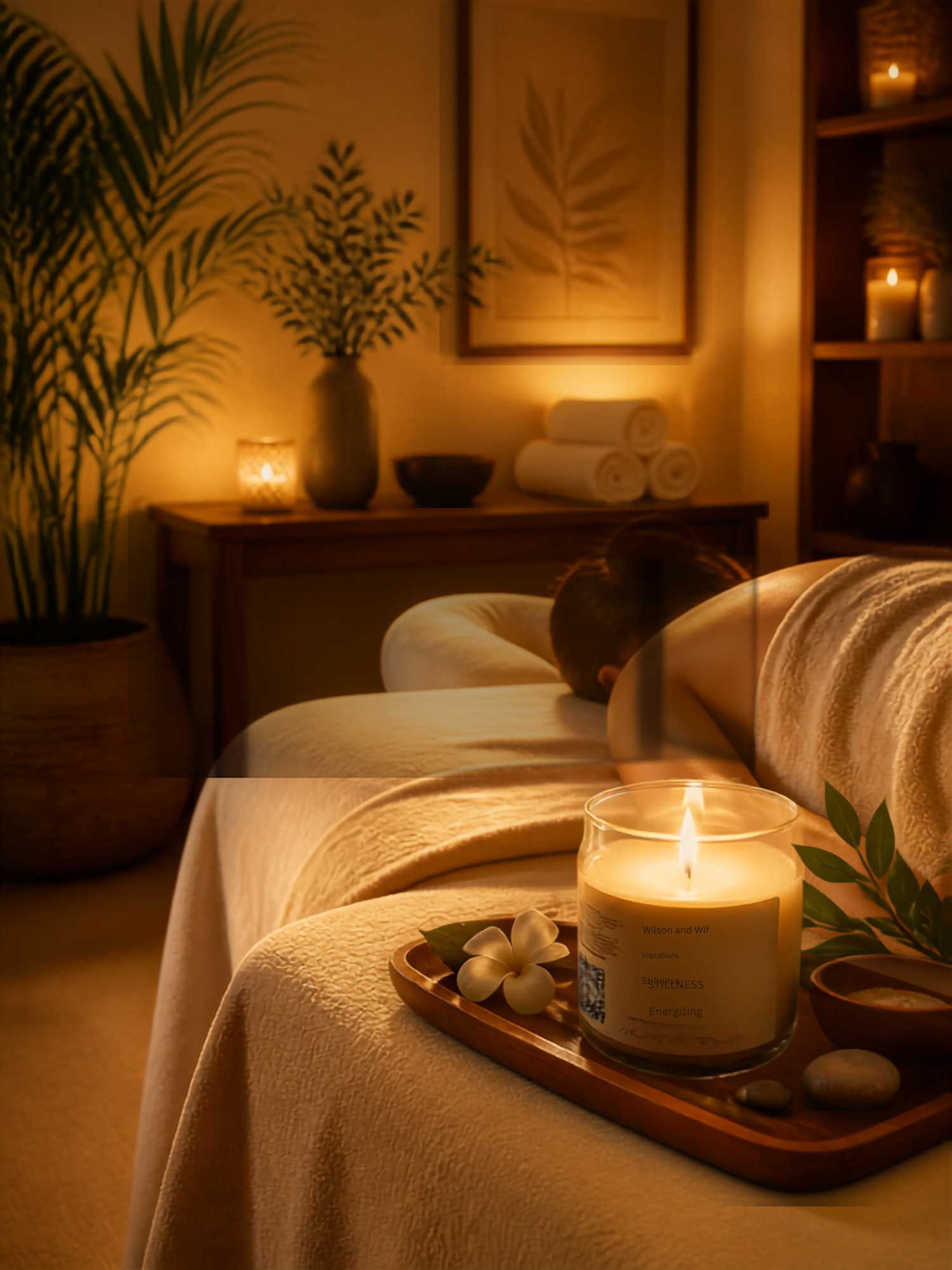 Stillness White Tea & Lavender candle in glass jar