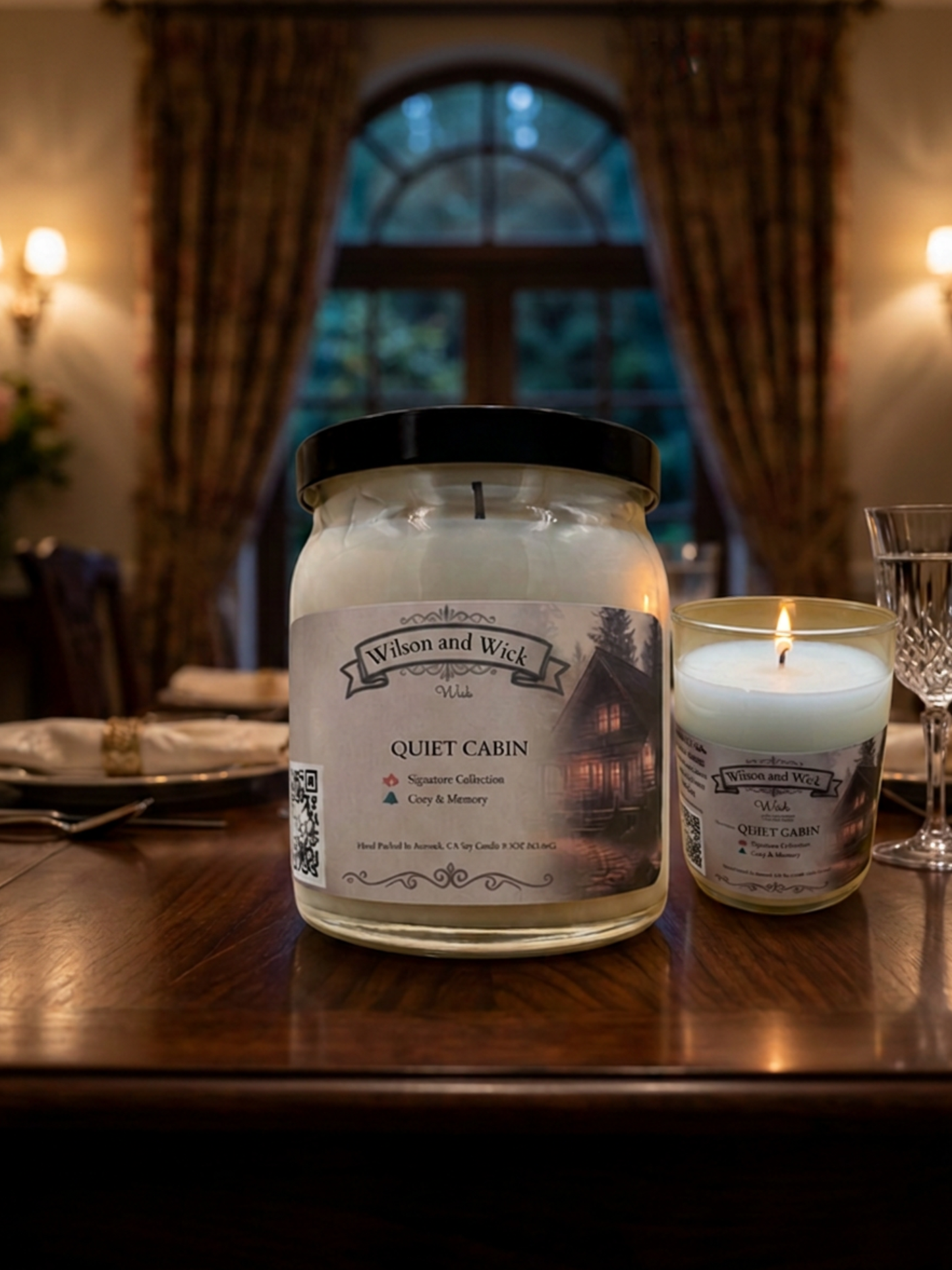 Quiet Cabin White Birch and Vanilla candle