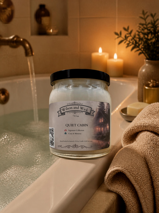 Quiet Cabin White Birch and Vanilla candle